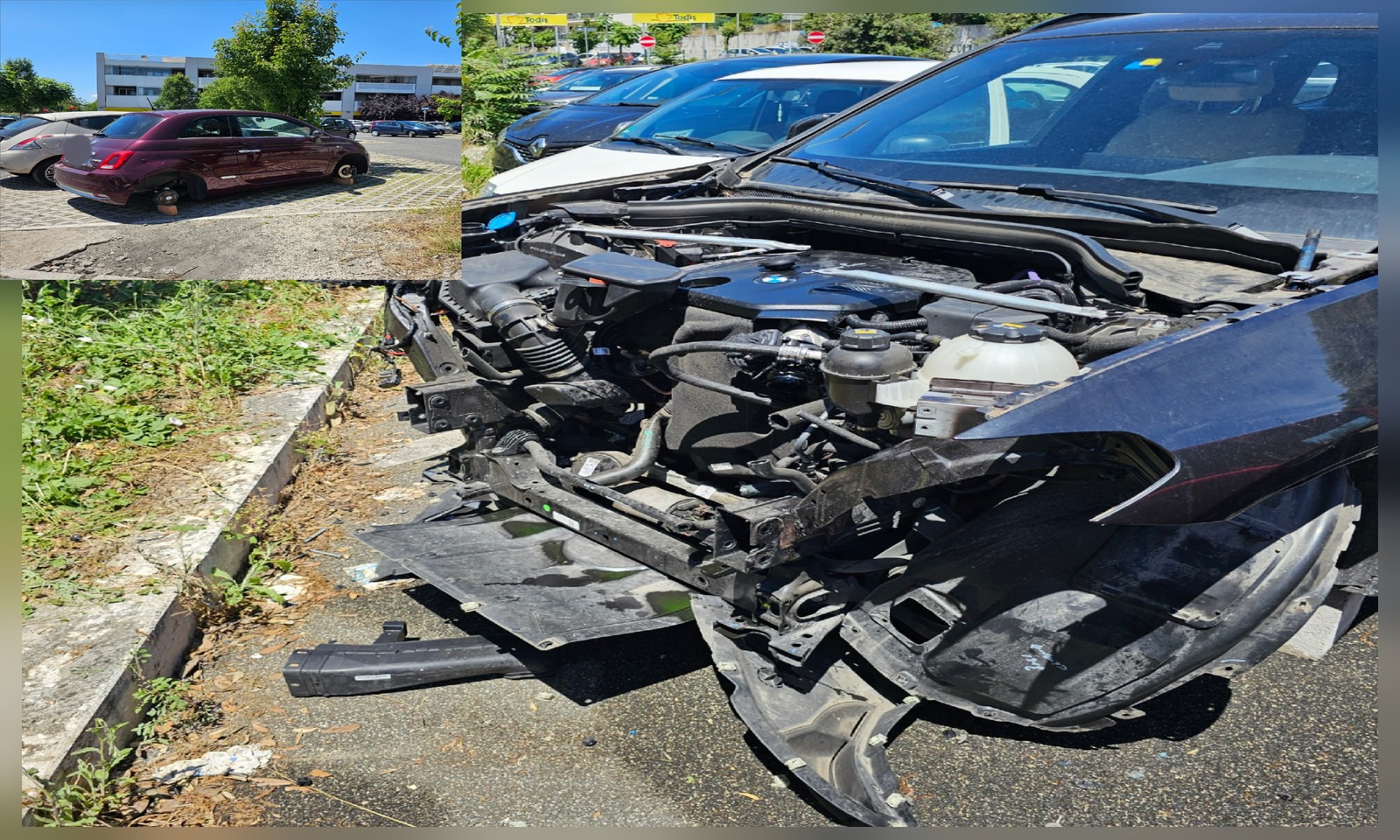 Auto cannibalizzate a Roma