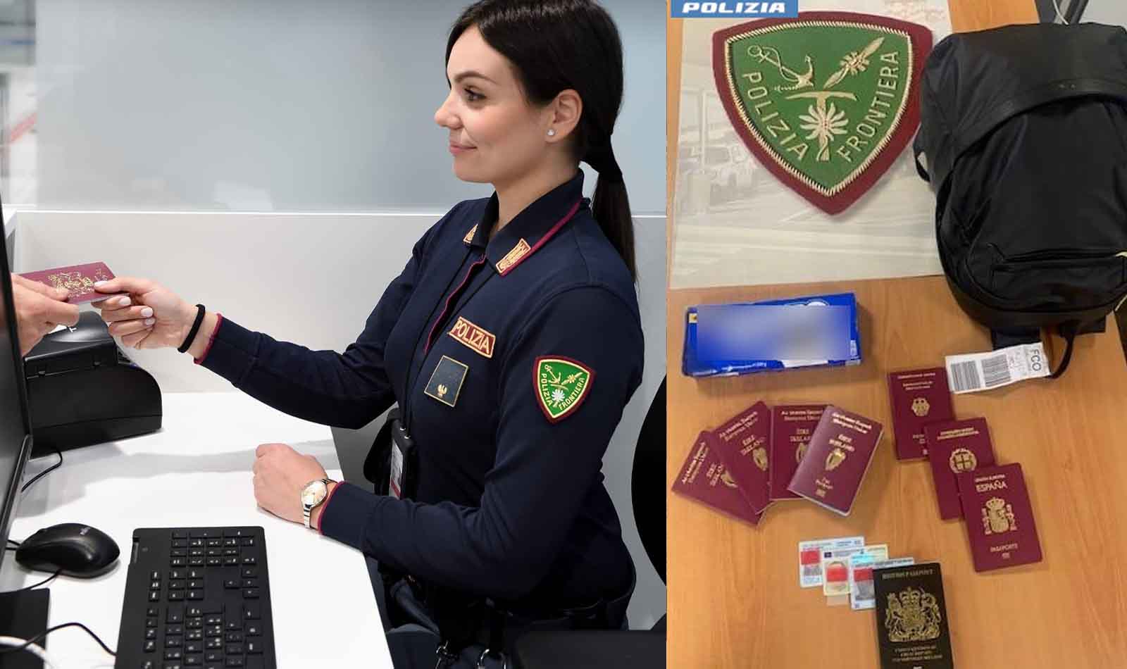 Fiumicino documenti falsi