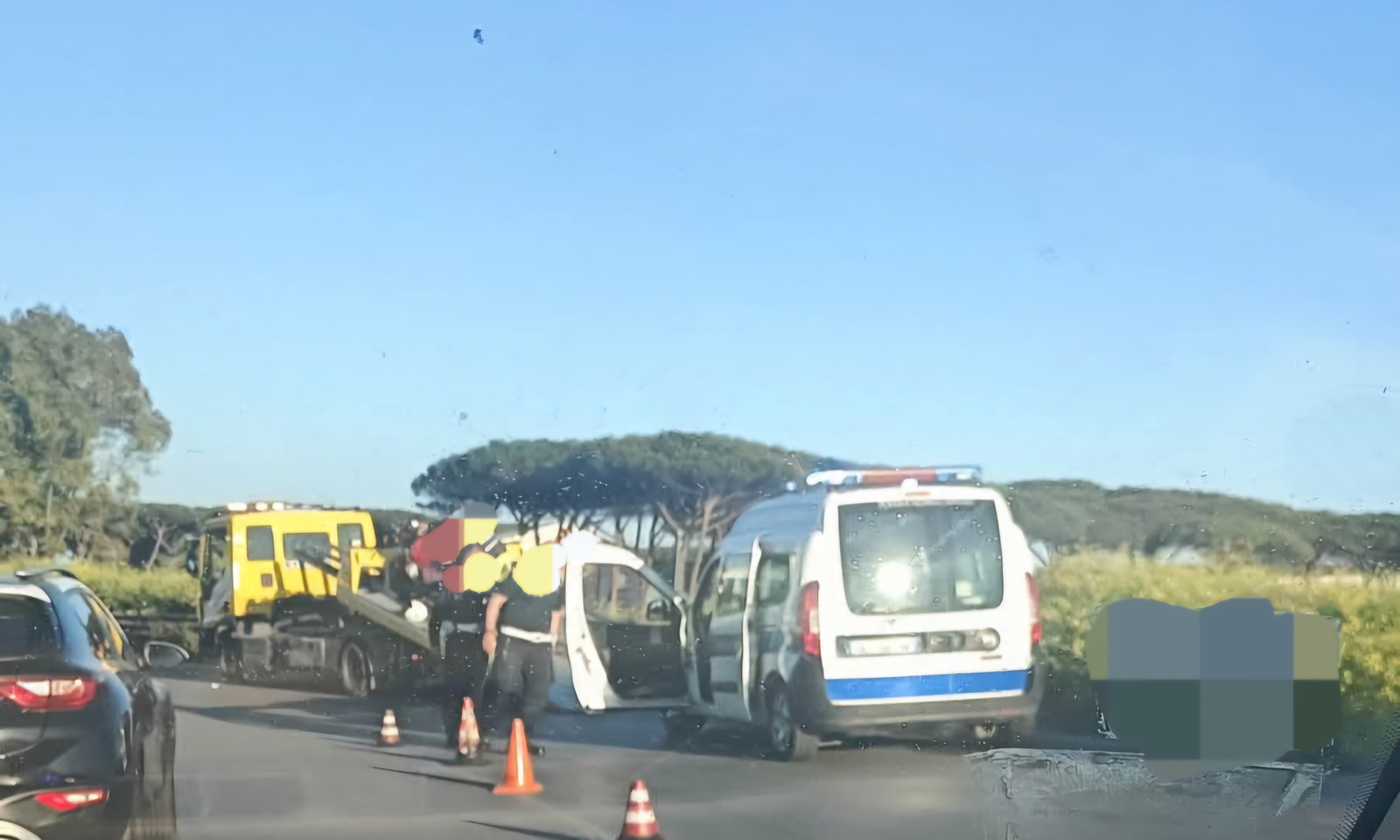 Incidente stradale a Ostia