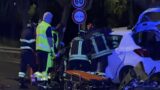 Terribile incidente in via Ostiense: scontro tra due auto, due feriti (FOTO)
