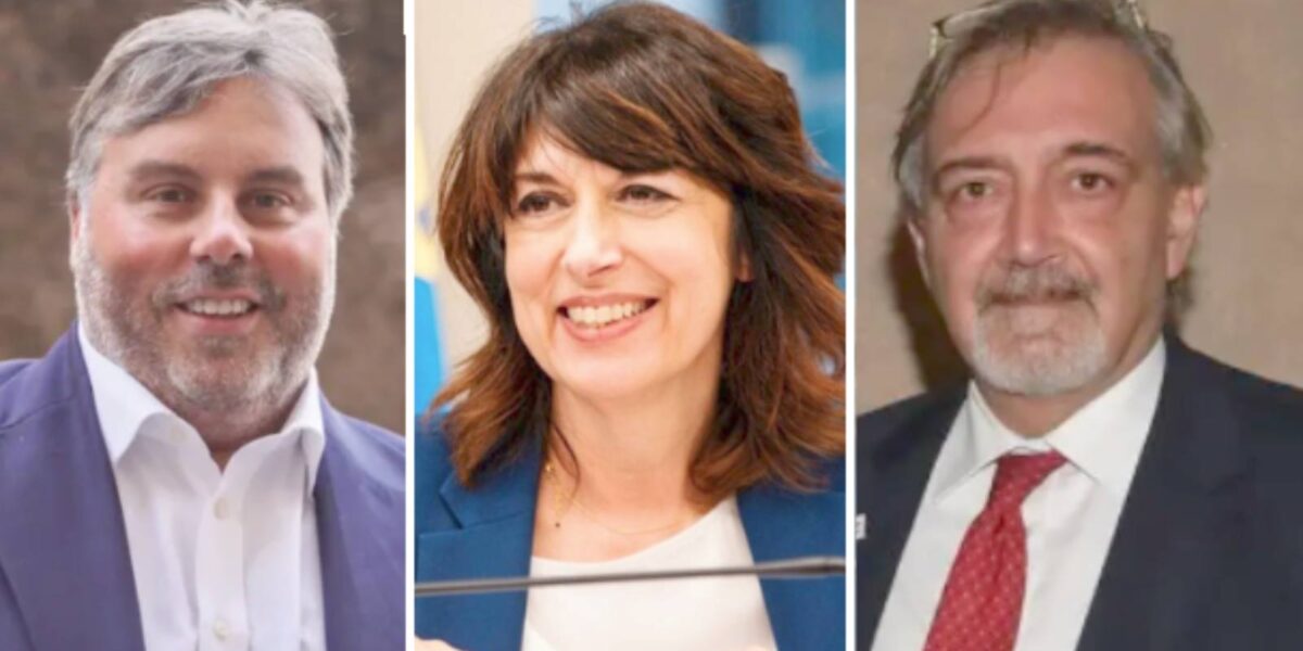 Regione Lazio, da sinistra Luciano Nobili, Roberta Angelilli e Francesco Rocca