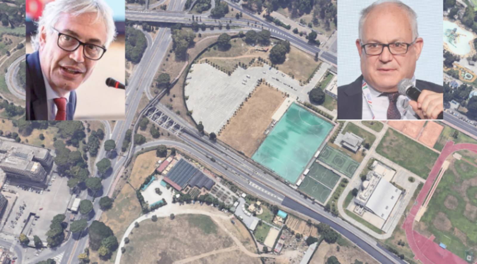 La nuova sede di Risorse per Roma a Tre Fontane, in primo piano Paolo Ornali e il sindaco di Roma Roberto Gualtieri