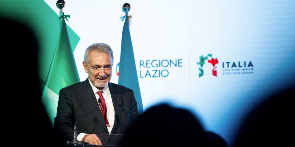 Regione Lazio, il governatore Francesco Rocca a Osaka