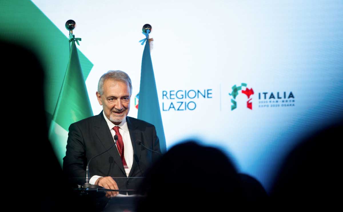 Regione Lazio, il governatore Francesco Rocca a Osaka