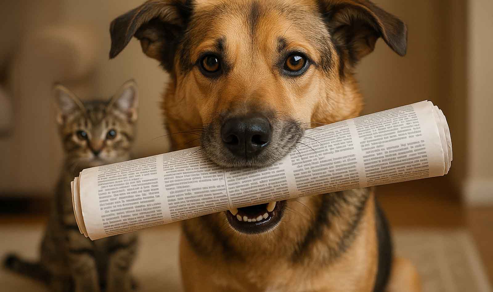 Roma, giornali per i cani e gatti del Canile Muratella