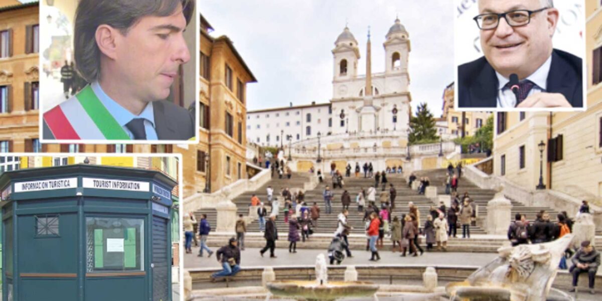 Roma, sullo sfondo piazza di Spagna, in primo piano l'assessore delegato al Turismo, Alessa