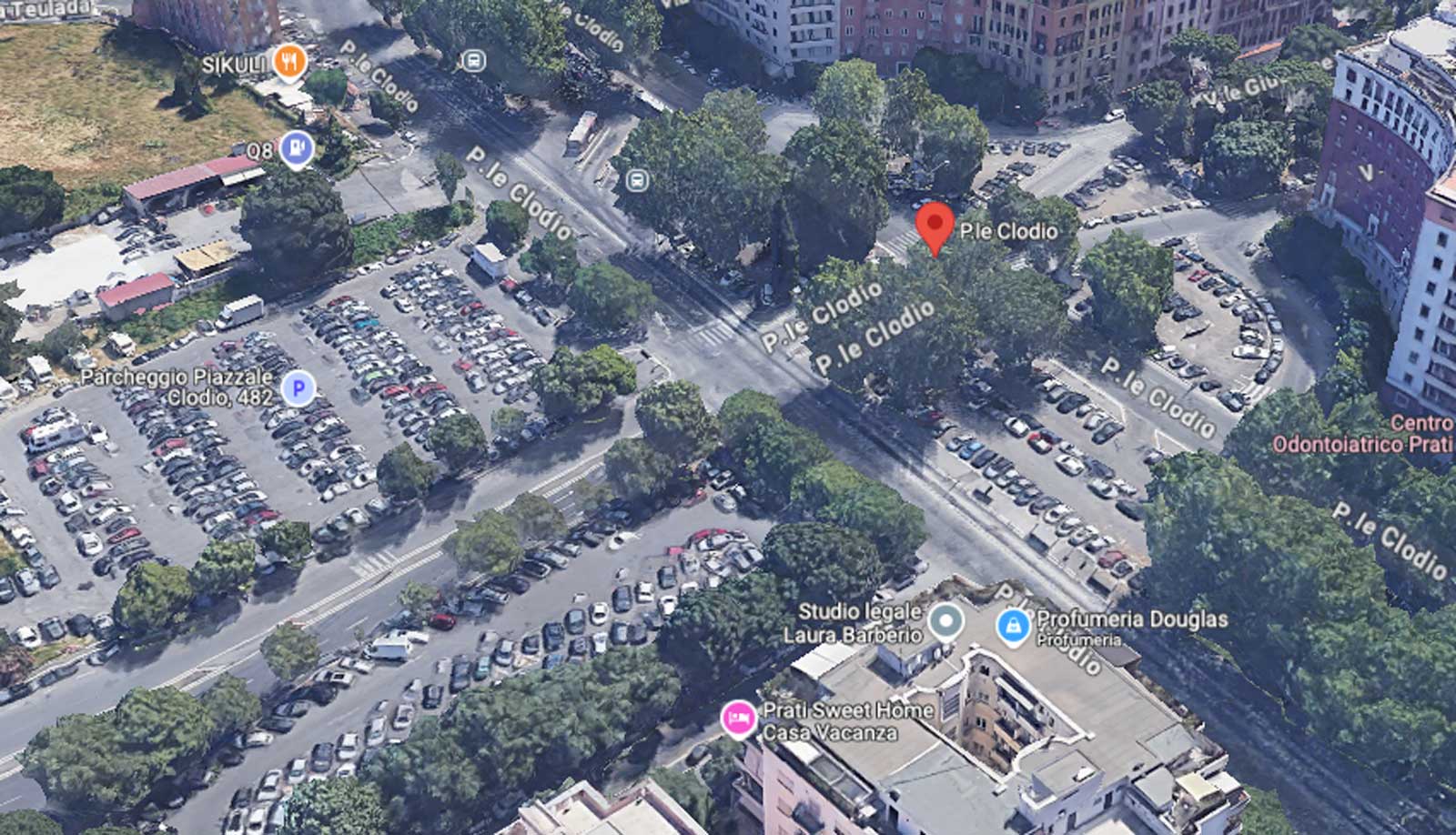 Roma, piazzale Clodio, foto Google Maps