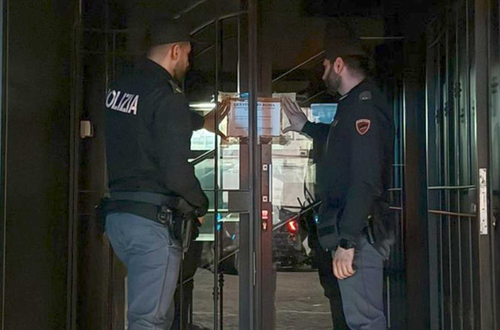Polizia in azione a Trastevere