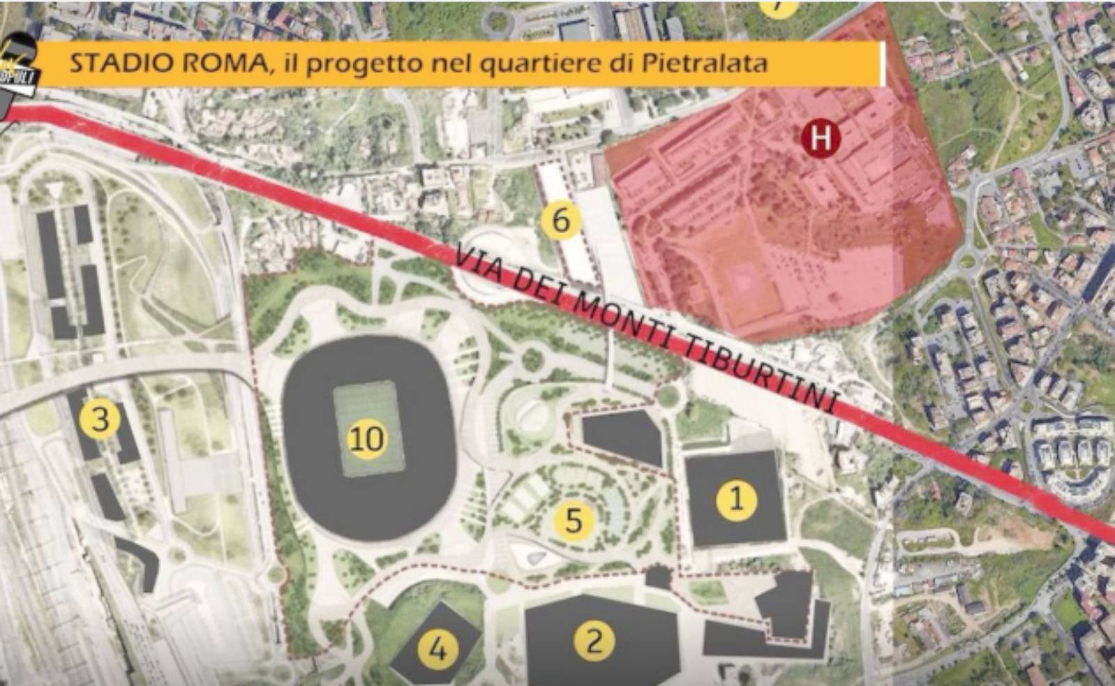 Stadio della Roma, il progetto