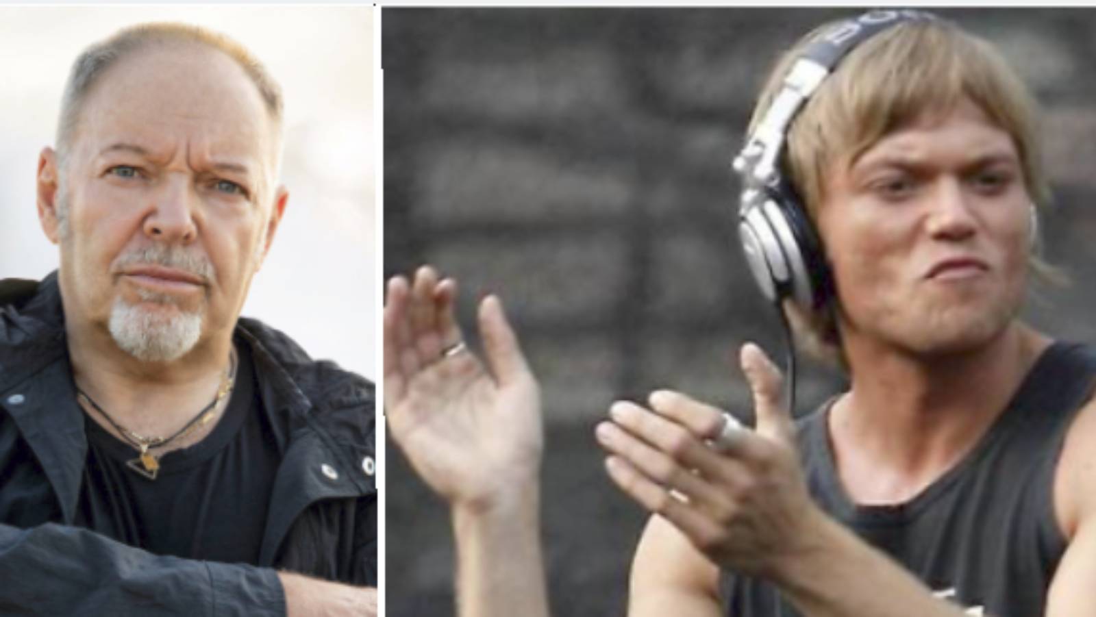 A sinistra, Vasco Rossi, a destra il figlio Davide
