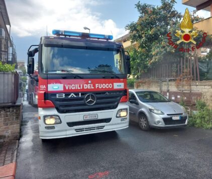 Incendio magazzino Tor Lupara