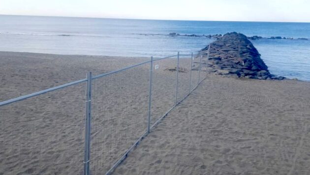 recinzioni spiaggia Ostia Ponente