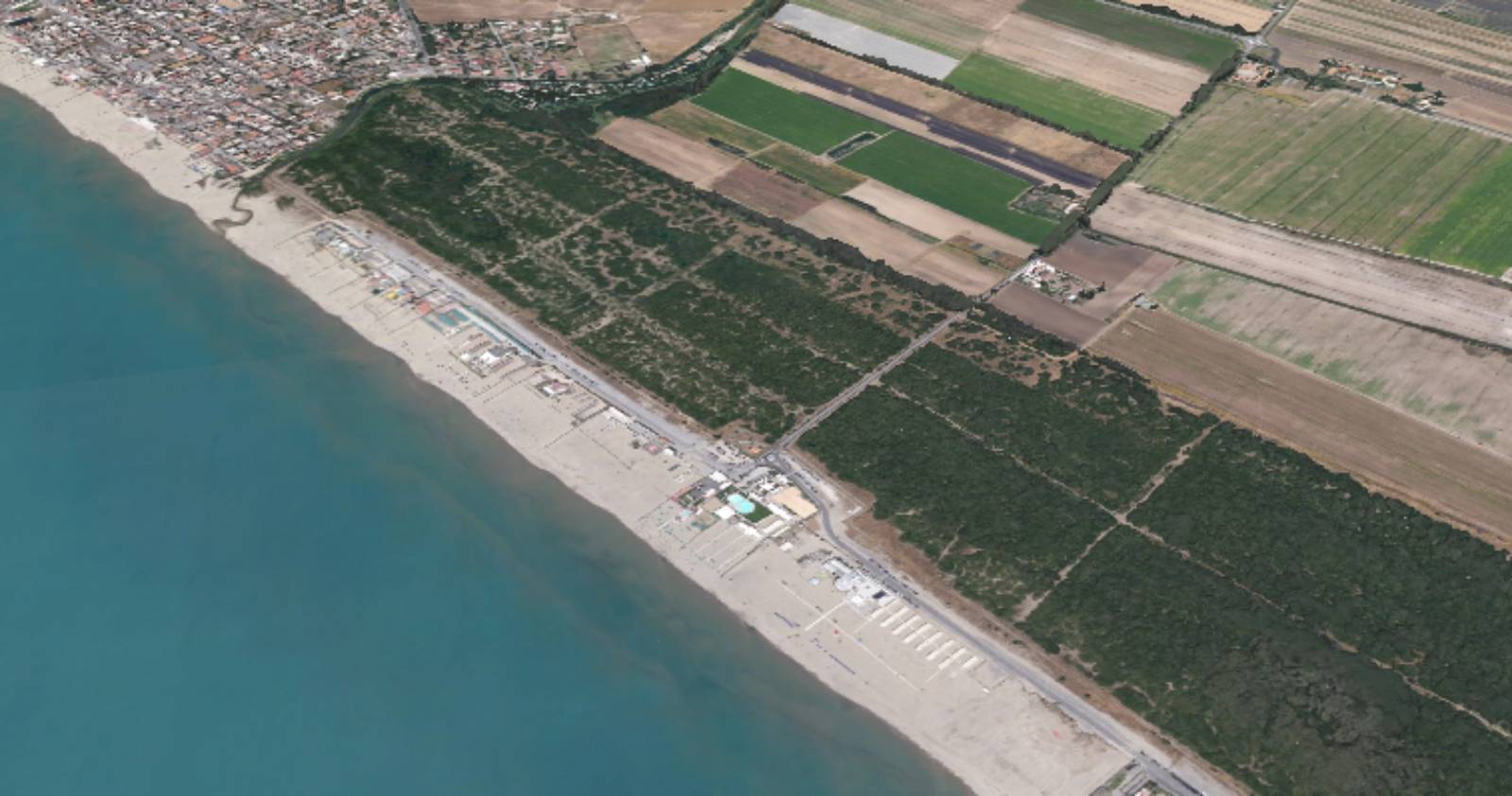 Maccarese, la zona in cui insiste il noto stabilimento