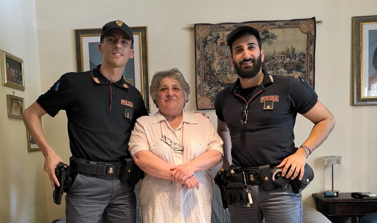 Gianpaola e i poliziotti