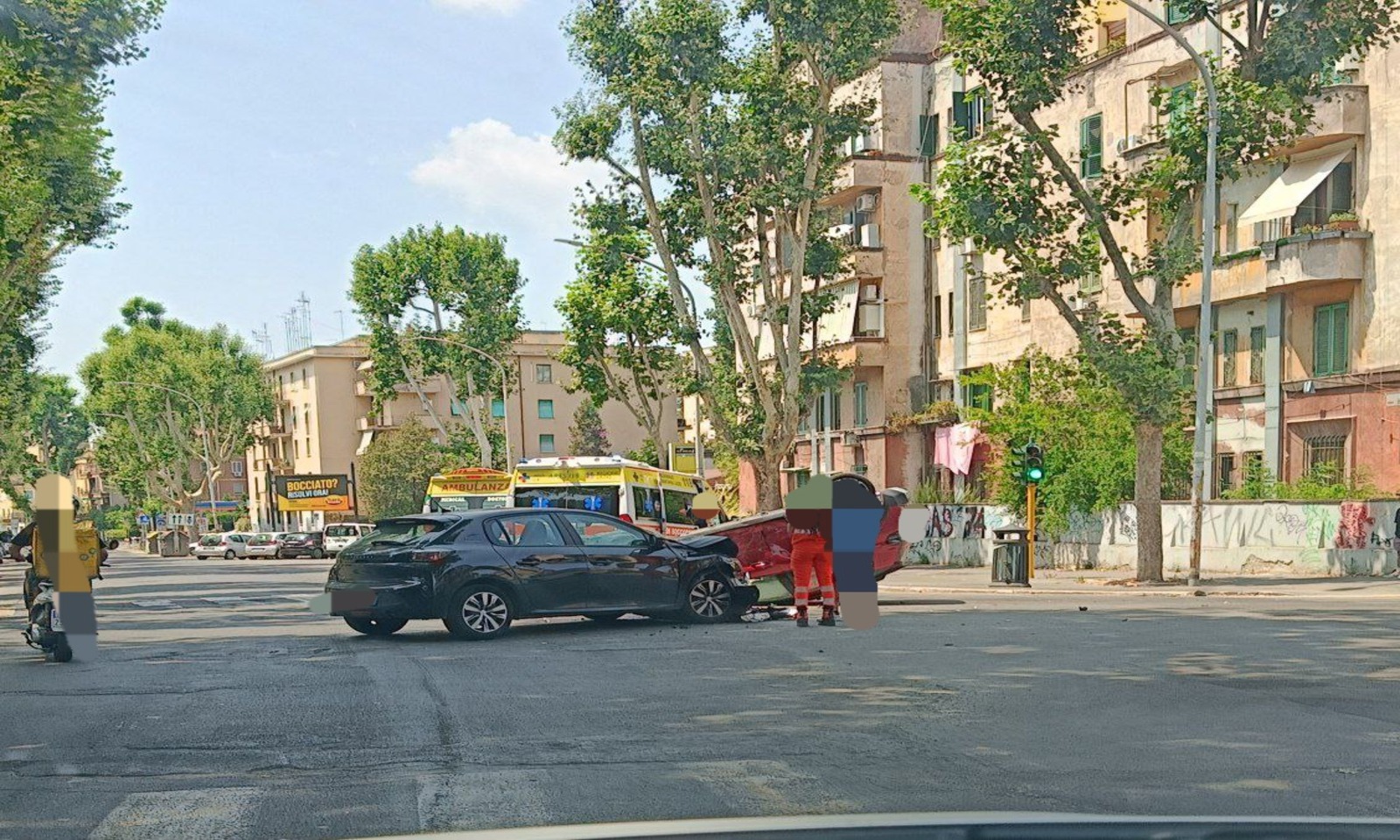 Grave incidente a Roma in viale Jonio
