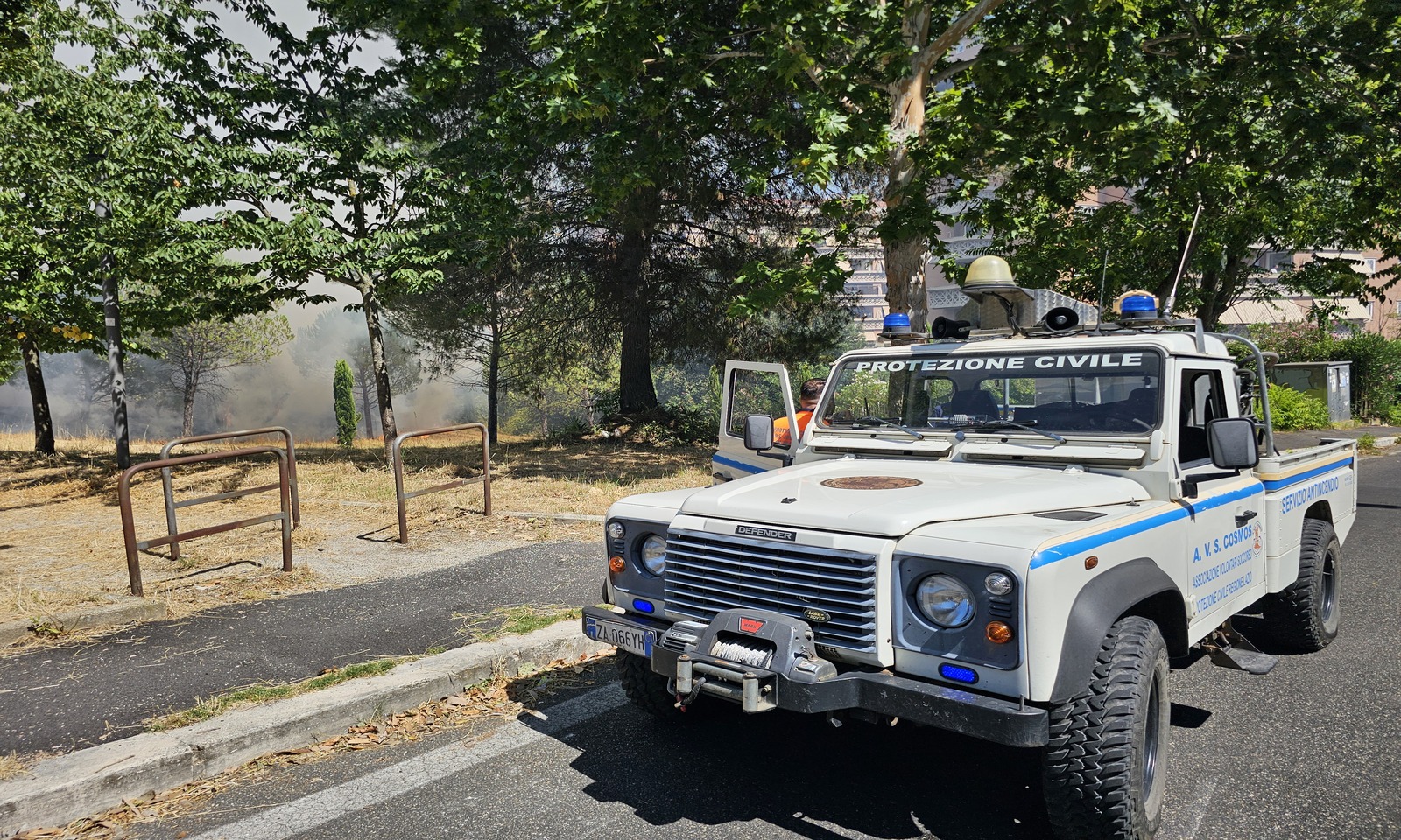 Incendio a Casal Boccone a Roma