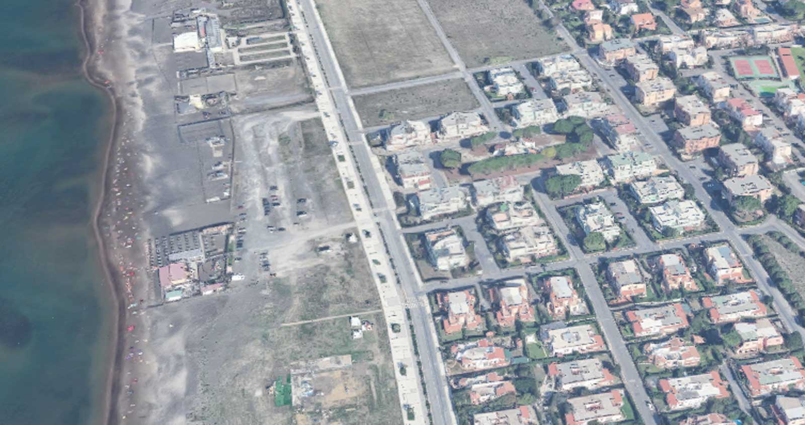 Marina di CERVETERI, località Campo di Mare, foto Google Maps