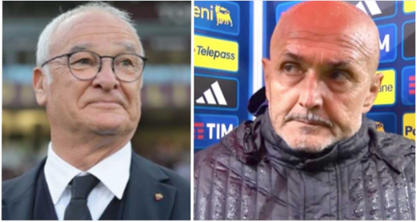 Da sinistra, Claudio Ranieri e Luciano Spalletti
