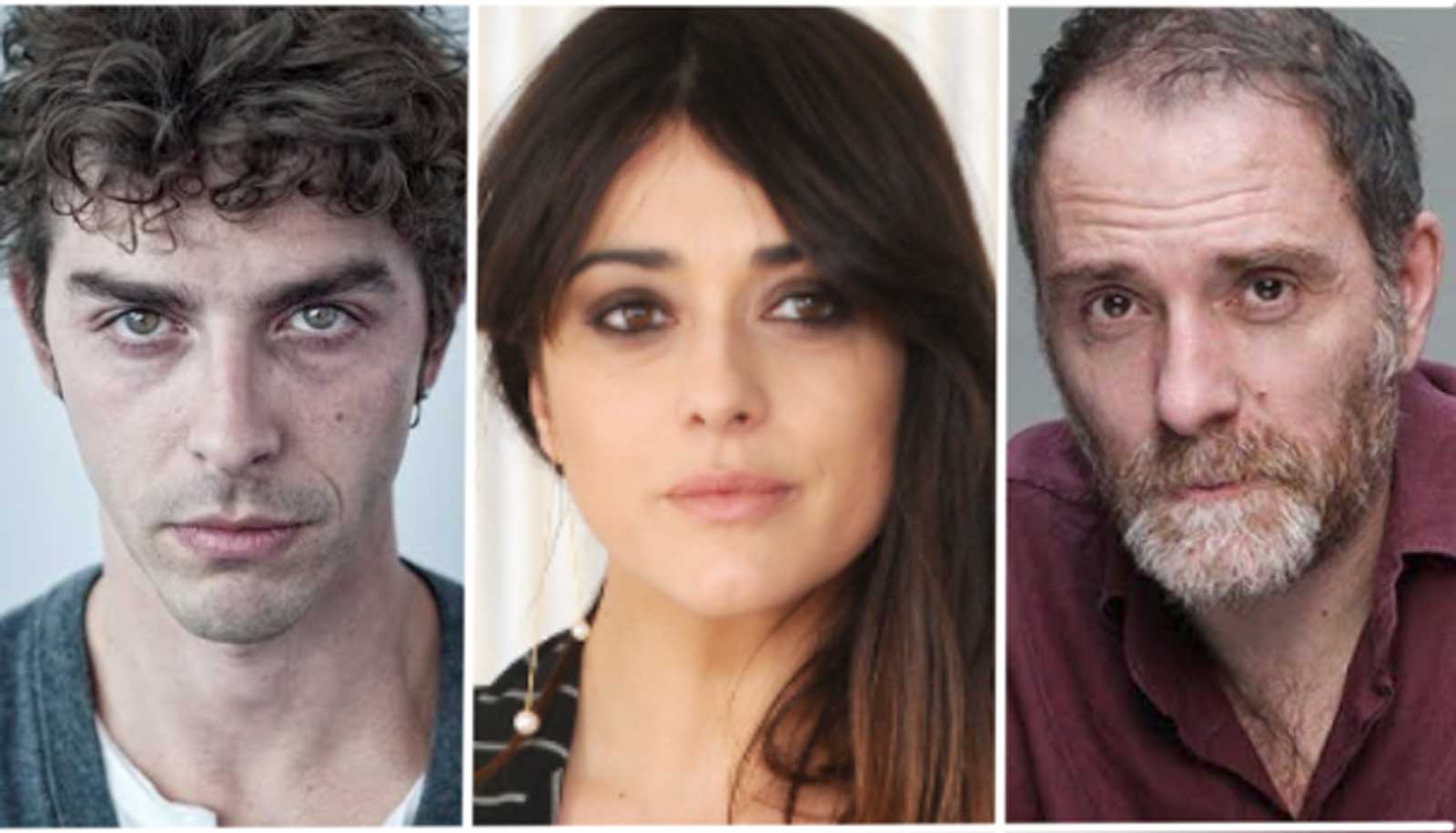 Da sinistra, Riondino, Ludovini e Mastandrea a Roma per il loro nuovo film