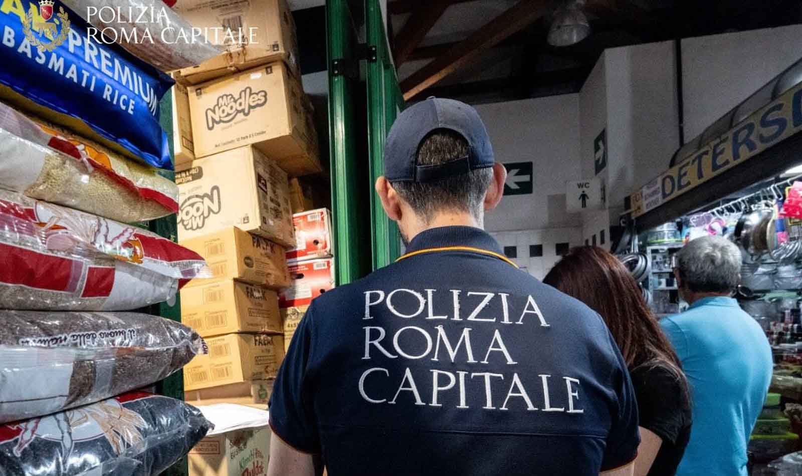 Roma Polizia Locale al Mercato Esquilino