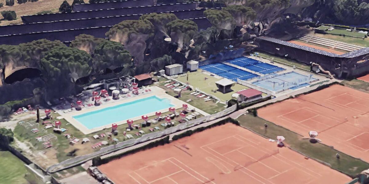 Roma, il centro sportivo alla Borghesiana, foto Google Maps