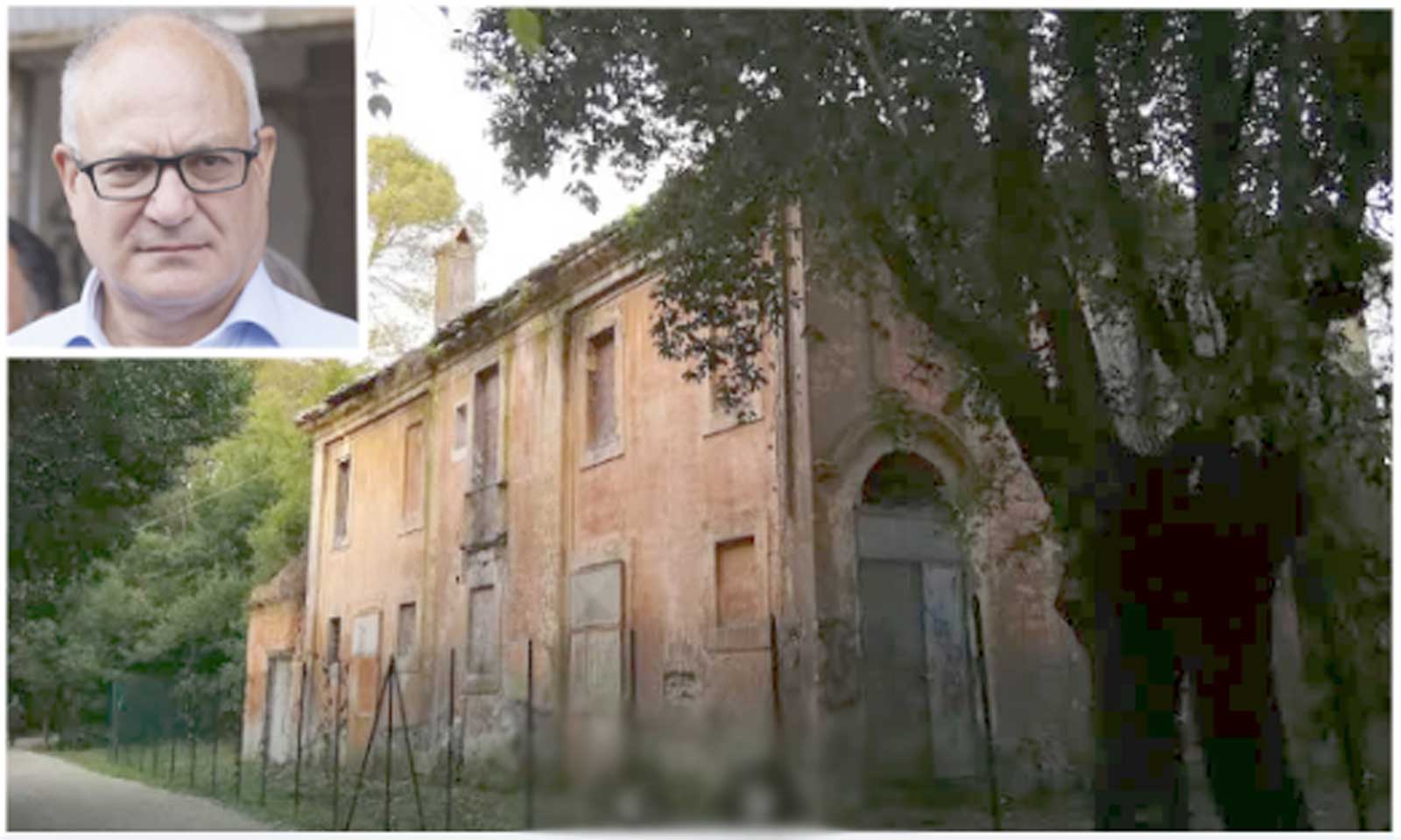 Roma, le ex Scuderie di Villa Ada, foto Google Maps, in primo piano il sindaco Roberto Gualtieri