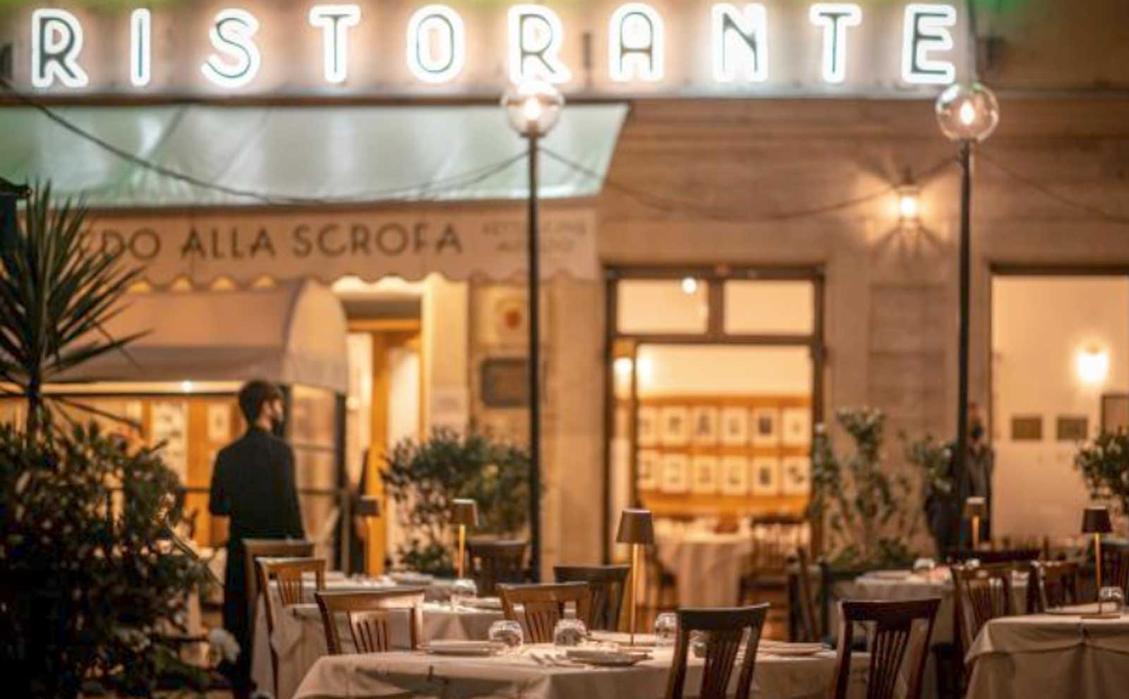 Roma, storico ristorante attivo in via della Scrofa, foto della attività ristorativa