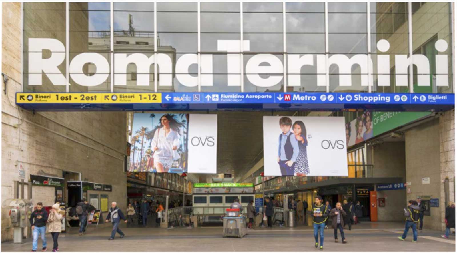 Stazione di Roma Termini, da cui partono i treni per Fiumicino, Velletri, Nettuno ,etc