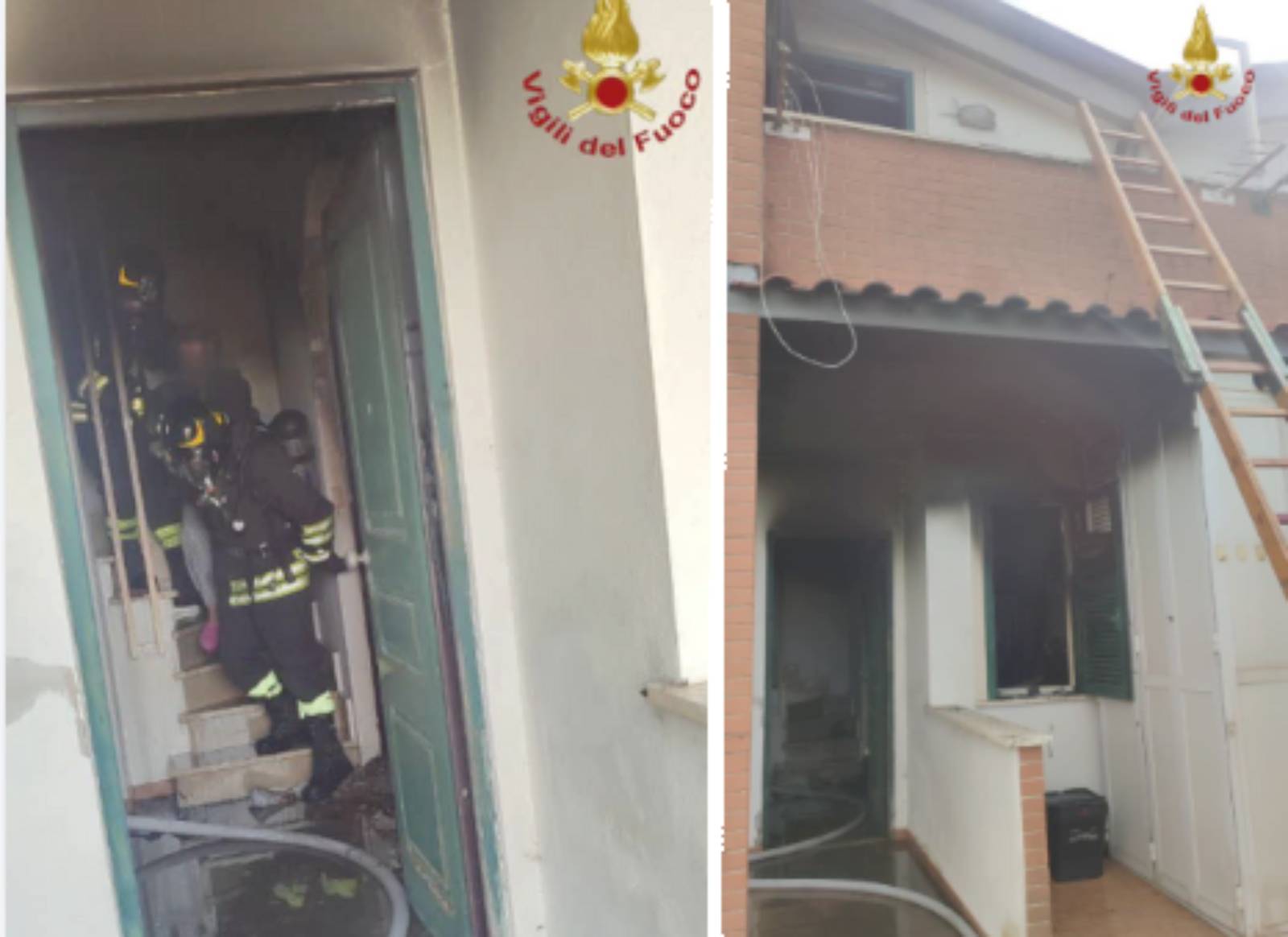 Pomezia, incendio