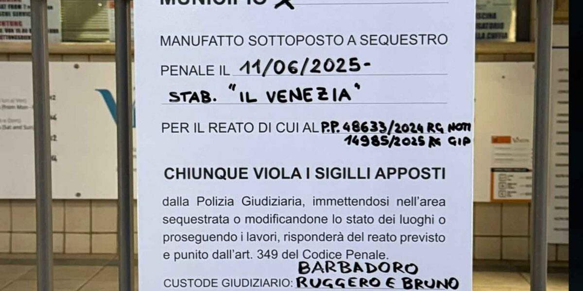 Sigilli stabilimento Il Venezia