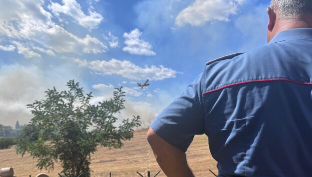 Incendio ad Anguillara