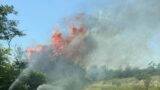 Incendio al parco degli Acquedotti: treni sospesi per due ore