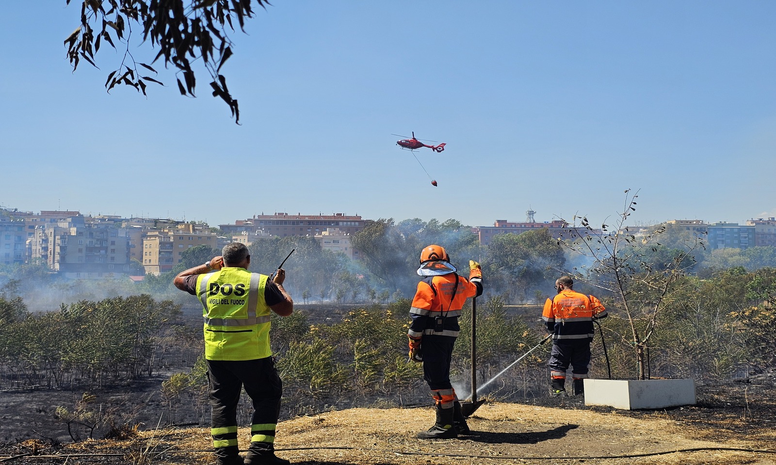 Allerta incendi a Roma