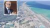 Roma, sullo sfondo il litorale di Castel Fusano, foto Google Maps, in primo piano il sindaco di Roma Roberto Gualtieri