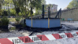 Incendio a Roma: distrutto chiosco appena inaugurato nel parco dell’Esquilino