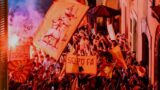 Piazza Navona si tinge di giallorosso, festa per i 98 anni dell’A.S. Roma