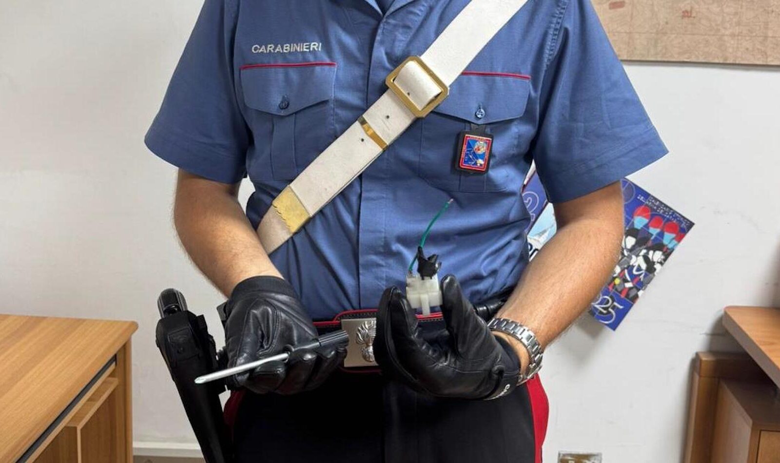 La centralina sequestrata dai Carabinieri