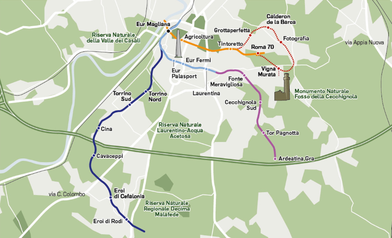 Mappa Metro D