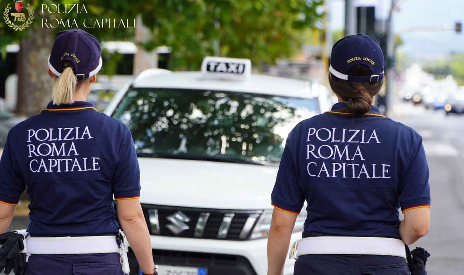 Roma, controlli Polizia Locale Taxi e NCC abusivi