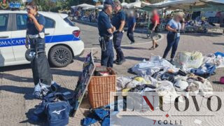 Roma, blitz al mercato Anagnina: sequestrati 3 metri cubi di ciarpame e materiale griffato illegale