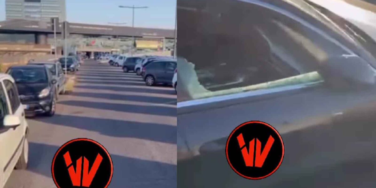 Roma, vetri rotti e auto saccheggiate alla Stazione Tiburtina