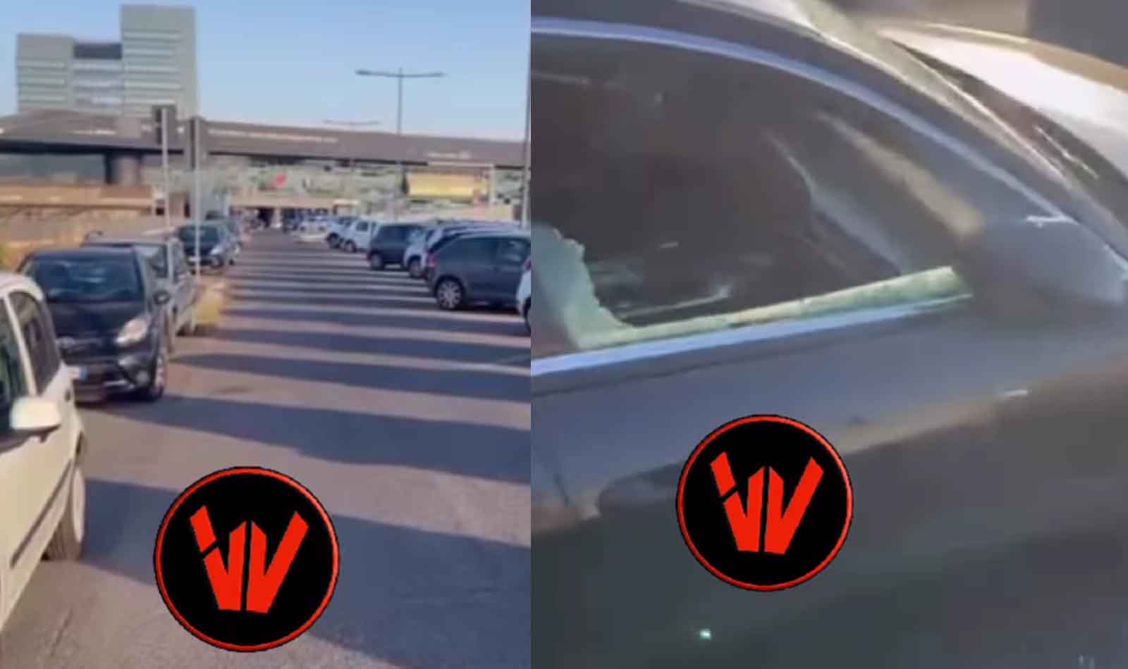 Roma, vetri rotti e auto saccheggiate alla Stazione Tiburtina