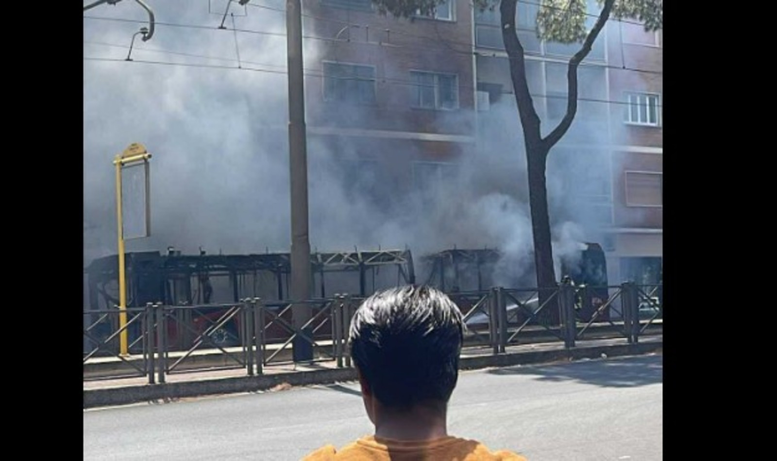 Incendio autobus Prenestina