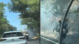 Incendio sulla Pontina e sulla Pratica di Mare: traffico in tilt