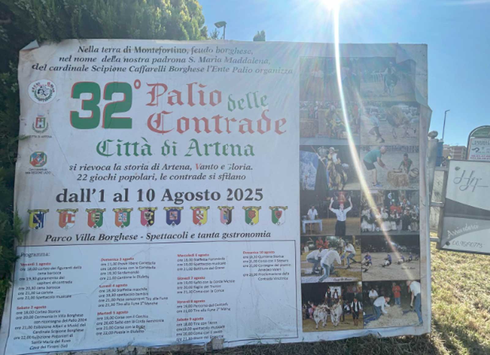 Artena, la locandina del Palio