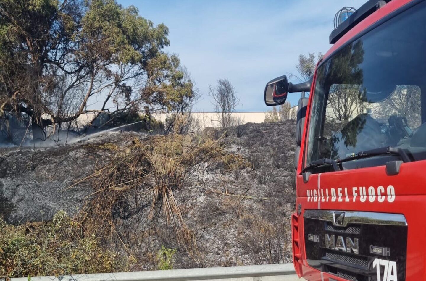 Incendio Civitavecchia