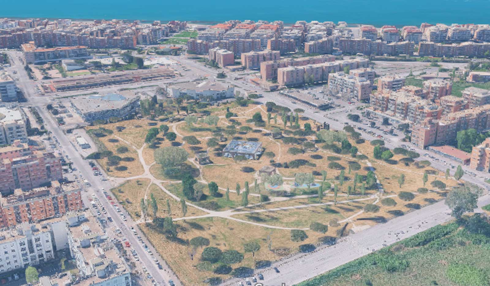 Ostia, parco Pallotta, foto Google Maps