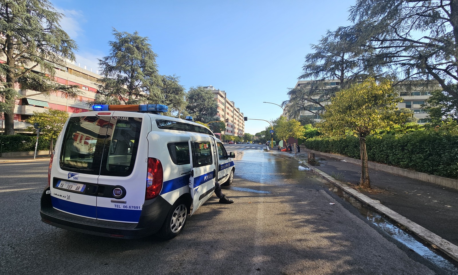 Perdita d'acqua al Nuovo Salario a Roma