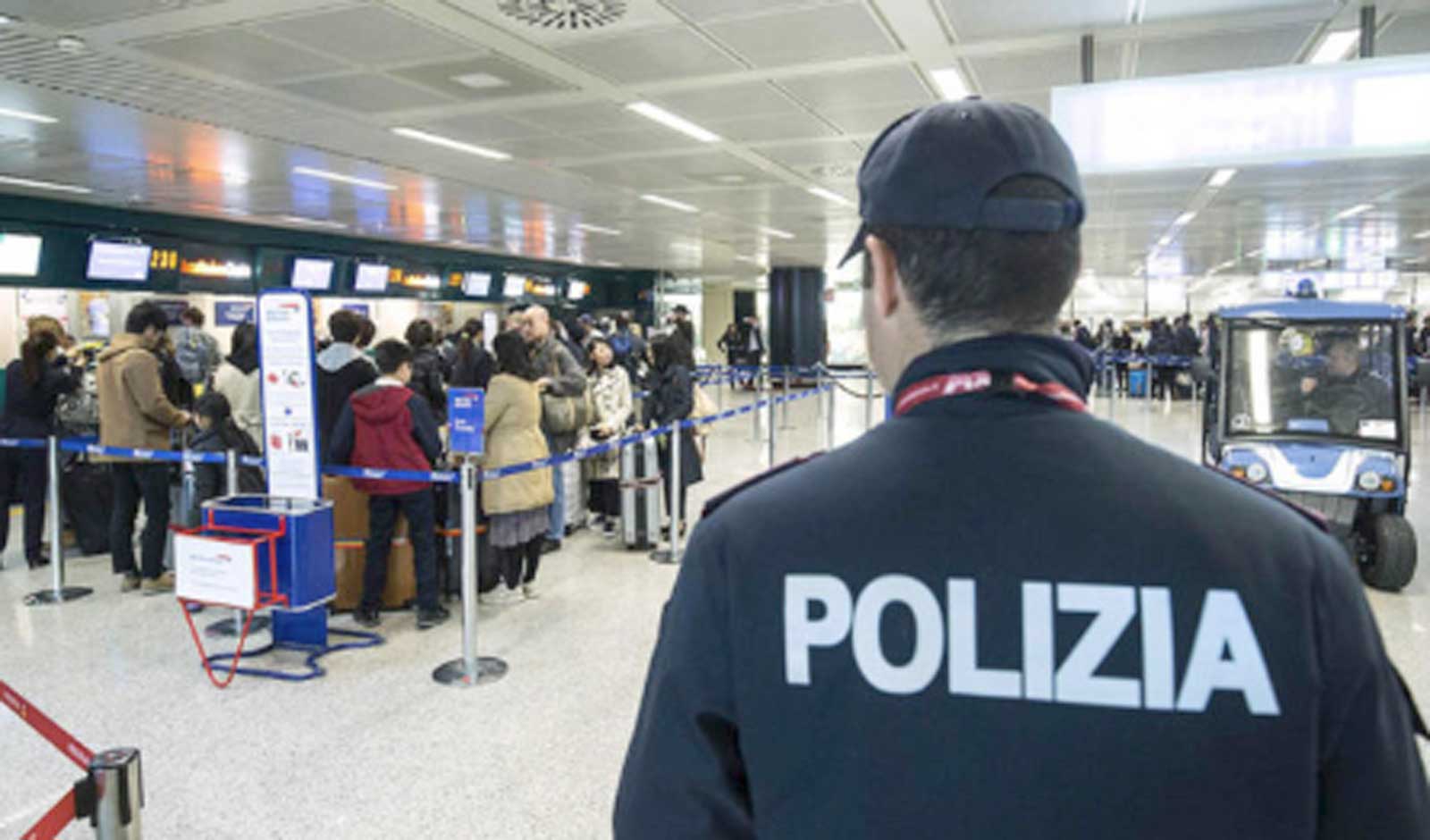 Polizia di Stato in azione a Fiumicino