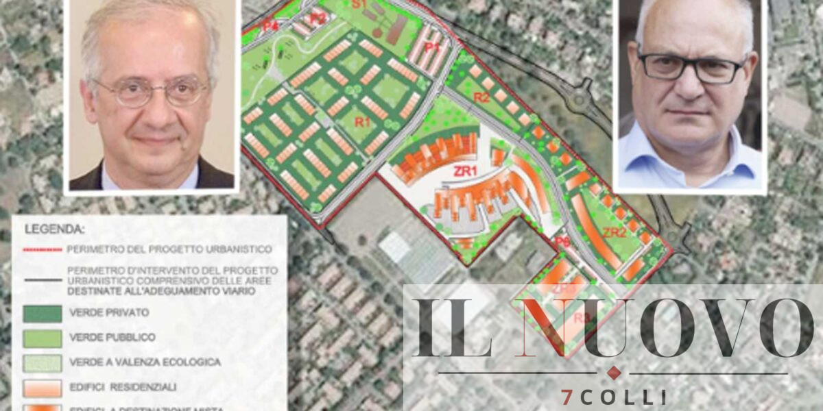 Roma, la lottizzazione conosciuta come 'Piccola Palocco', in zona Axa, il rendering approvato nel 2010 dal Comune di Roma, in oprimo piano l'ex sindaco Valter Veltroni e l'attuale primo cittadino Gualtieri